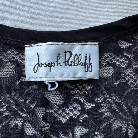 Joseph Ribkoff - Black and Grey Asymmetrical Long Sleeves Shirt - Picture 6 of 6